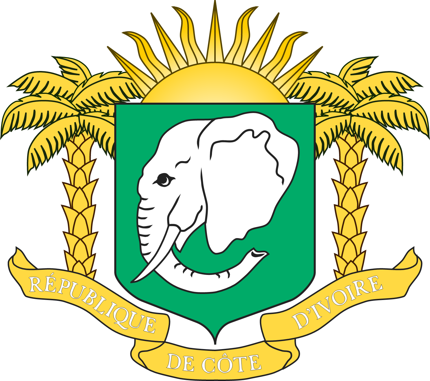 Emblème officiel de la République de Côte d'Ivoire